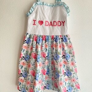 Marie Nicole dress 3xl 5-6 Floral I Love Daddy